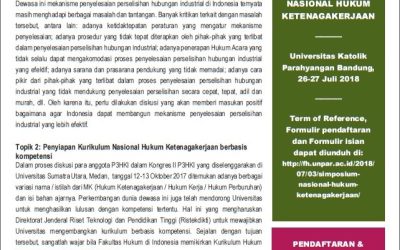 SIMPOSIUM NASIONAL HUKUM KETENAGAKERJAAN