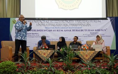 Pelaksanaan Seminar Pengabdian Masyarakat “Aspek Perlindungan Hukum Anak Berkebutuhan Khusus” dalam Rangkaian Peringatan Dies Natalis ke-60 Fakultas Hukum Unpar
