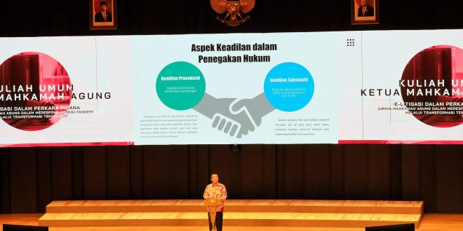 Kuliah Umum di UNPAR, Ketua MA Sebut Pandemi Percepat Migrasi ke Peradilan Elektronik
